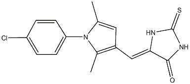 5-{[1-(4-chlorophenyl)-2,5-dimethyl-1H-pyrrol-3-yl]methylene}-2-thioxo-4-imidazolidinone Struktur