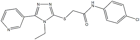 N-(4-chlorophenyl)-2-{[4-ethyl-5-(3-pyridinyl)-4H-1,2,4-triazol-3-yl]sulfanyl}acetamide Struktur