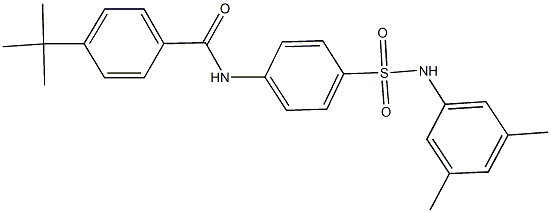 4-tert-butyl-N-{4-[(3,5-dimethylanilino)sulfonyl]phenyl}benzamide Struktur