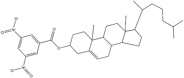 17-(1,5-dimethylhexyl)-10,13-dimethyl-2,3,4,7,8,9,10,11,12,13,14,15,16,17-tetradecahydro-1H-cyclopenta[a]phenanthren-3-yl 3,5-dinitrobenzoate Struktur