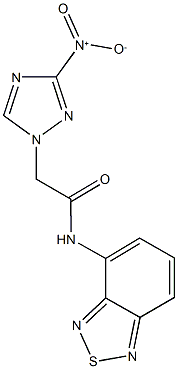 N-(2,1,3-benzothiadiazol-4-yl)-2-{3-[hydroxy(oxido)amino]-1H-1,2,4-triazol-1-yl}acetamide Struktur