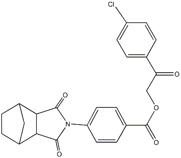 2-(4-chlorophenyl)-2-oxoethyl 4-(3,5-dioxo-4-azatricyclo[5.2.1.0~2,6~]dec-4-yl)benzoate Struktur