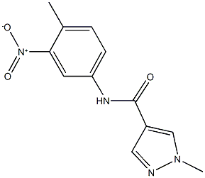 N-{3-nitro-4-methylphenyl}-1-methyl-1H-pyrazole-4-carboxamide Struktur