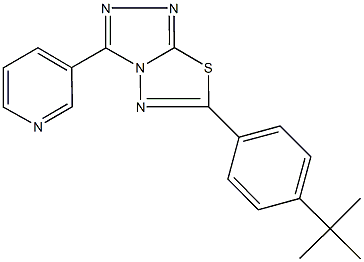 6-(4-tert-butylphenyl)-3-(3-pyridinyl)[1,2,4]triazolo[3,4-b][1,3,4]thiadiazole Struktur