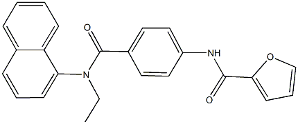 N-(4-{[ethyl(1-naphthyl)amino]carbonyl}phenyl)-2-furamide Struktur