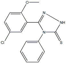 5-(5-chloro-2-methoxyphenyl)-4-phenyl-2,4-dihydro-3H-1,2,4-triazole-3-thione Struktur