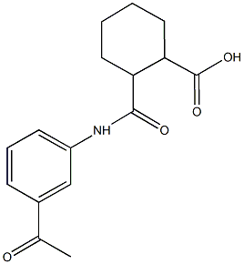 2-[(3-acetylanilino)carbonyl]cyclohexanecarboxylic acid Struktur