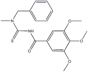 N-benzyl-N-methyl-N'-(3,4,5-trimethoxybenzoyl)thiourea Struktur