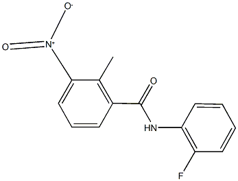 N-(2-fluorophenyl)-3-nitro-2-methylbenzamide Struktur