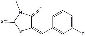 5-(3-fluorobenzylidene)-3-methyl-2-thioxo-1,3-thiazolidin-4-one Struktur