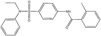 N-{4-[(ethylanilino)sulfonyl]phenyl}-2-methylbenzamide Struktur