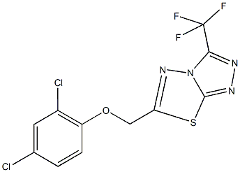 2,4-dichlorophenyl [3-(trifluoromethyl)[1,2,4]triazolo[3,4-b][1,3,4]thiadiazol-6-yl]methyl ether Struktur