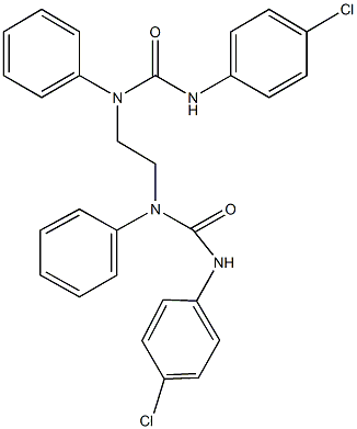 N-(2-{[(4-chloroanilino)carbonyl]anilino}ethyl)-N'-(4-chlorophenyl)-N-phenylurea Struktur