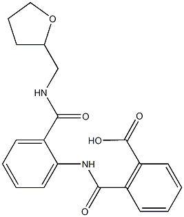 2-[(2-{[(tetrahydro-2-furanylmethyl)amino]carbonyl}anilino)carbonyl]benzoic acid Struktur