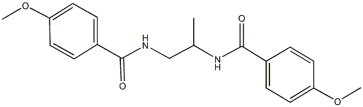 4-methoxy-N-{2-[(4-methoxybenzoyl)amino]-1-methylethyl}benzamide Struktur