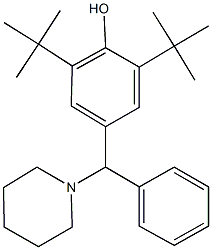 2,6-ditert-butyl-4-[phenyl(1-piperidinyl)methyl]phenol Struktur