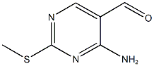 4-amino-2-(methylsulfanyl)-5-pyrimidinecarbaldehyde Struktur