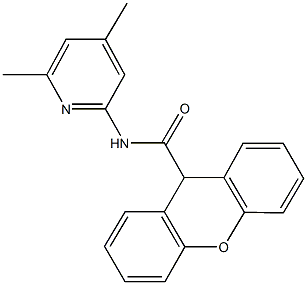 N-(4,6-dimethyl-2-pyridinyl)-9H-xanthene-9-carboxamide Struktur