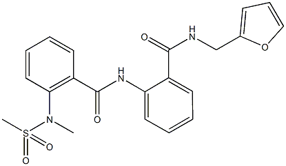 N-(2-{[(2-furylmethyl)amino]carbonyl}phenyl)-2-[methyl(methylsulfonyl)amino]benzamide Struktur