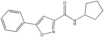 N-cyclopentyl-5-phenyl-3-isoxazolecarboxamide Struktur