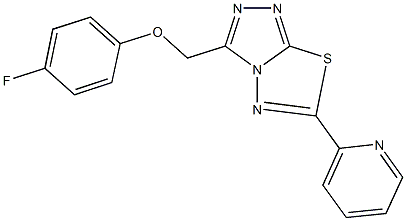 4-fluorophenyl [6-(2-pyridinyl)[1,2,4]triazolo[3,4-b][1,3,4]thiadiazol-3-yl]methyl ether Struktur