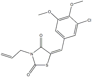 3-allyl-5-(3-chloro-4,5-dimethoxybenzylidene)-1,3-thiazolidine-2,4-dione Struktur