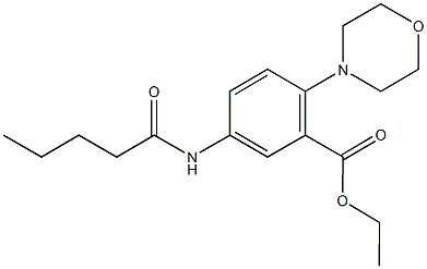 ethyl 2-(4-morpholinyl)-5-(pentanoylamino)benzoate Struktur