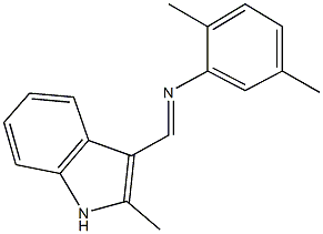 N-(2,5-dimethylphenyl)-N-[(2-methyl-1H-indol-3-yl)methylene]amine Struktur