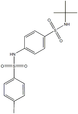 N-(tert-butyl)-4-{[(4-methylphenyl)sulfonyl]amino}benzenesulfonamide Struktur