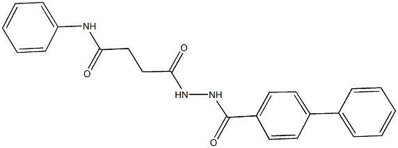 4-[2-([1,1'-biphenyl]-4-ylcarbonyl)hydrazino]-4-oxo-N-phenylbutanamide Struktur