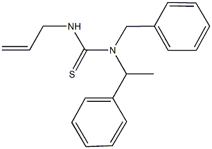 N'-allyl-N-benzyl-N-(1-phenylethyl)thiourea Struktur