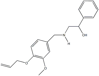 2-{[4-(allyloxy)-3-methoxybenzyl]amino}-1-phenylethanol Struktur