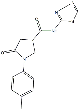 1-(4-methylphenyl)-5-oxo-N-(1,3,4-thiadiazol-2-yl)-3-pyrrolidinecarboxamide Struktur