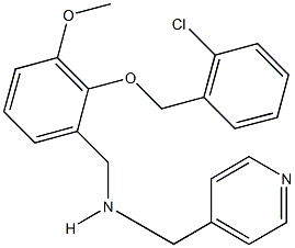 N-{2-[(2-chlorobenzyl)oxy]-3-methoxybenzyl}-N-(4-pyridinylmethyl)amine Struktur