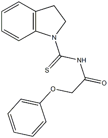 N-(2,3-dihydro-1H-indol-1-ylcarbothioyl)-2-phenoxyacetamide Struktur