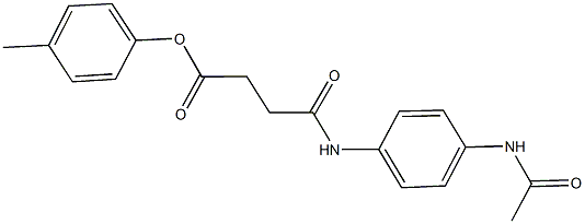 4-methylphenyl 4-[4-(acetylamino)anilino]-4-oxobutanoate Struktur