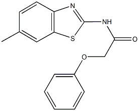 N-(6-methyl-1,3-benzothiazol-2-yl)-2-phenoxyacetamide Struktur