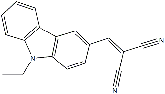 2-[(9-ethyl-9H-carbazol-3-yl)methylene]malononitrile Struktur