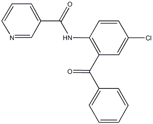 N-(2-benzoyl-4-chlorophenyl)nicotinamide Struktur