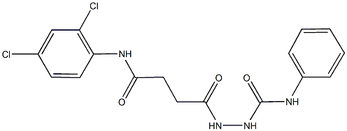 2-[4-(2,4-dichloroanilino)-4-oxobutanoyl]-N-phenylhydrazinecarboxamide Struktur