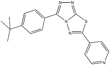 3-(4-tert-butylphenyl)-6-(4-pyridinyl)[1,2,4]triazolo[3,4-b][1,3,4]thiadiazole Struktur