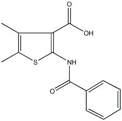 2-(benzoylamino)-4,5-dimethyl-3-thiophenecarboxylic acid Struktur