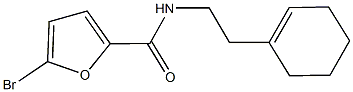 5-bromo-N-[2-(1-cyclohexen-1-yl)ethyl]-2-furamide Struktur