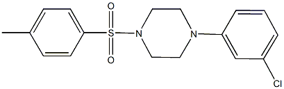 1-(3-chlorophenyl)-4-[(4-methylphenyl)sulfonyl]piperazine Struktur