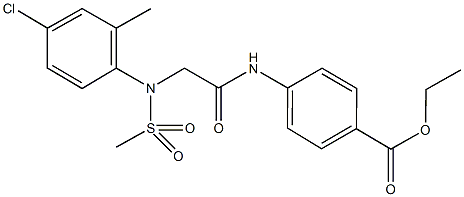 ethyl 4-({[4-chloro-2-methyl(methylsulfonyl)anilino]acetyl}amino)benzoate Struktur