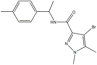 4-bromo-1,5-dimethyl-N-[1-(4-methylphenyl)ethyl]-1H-pyrazole-3-carboxamide Struktur