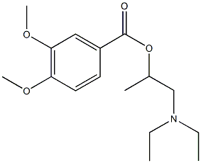 2-(diethylamino)-1-methylethyl 3,4-dimethoxybenzoate Struktur