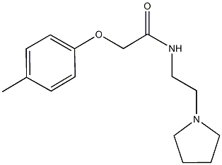 2-(4-methylphenoxy)-N-[2-(1-pyrrolidinyl)ethyl]acetamide Struktur