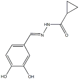 N'-(3,4-dihydroxybenzylidene)cyclopropanecarbohydrazide Struktur