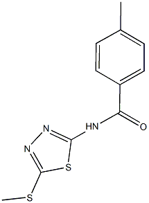 4-methyl-N-[5-(methylsulfanyl)-1,3,4-thiadiazol-2-yl]benzamide Struktur